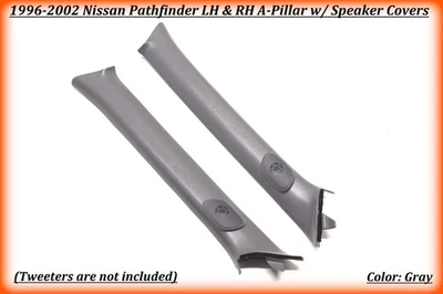 Par de molduras de pilar A Nissan Pathfinder 96-02 L+R OEM con cubiertas de altavoces grises Foto 1 de 4