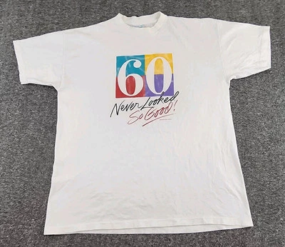 Camisa DE COLECCIÓN 60º Cumpleaños Para Hombre Extra Grande Papeles Pavo Real Boston Años 90 Adulto A19 Foto 1 de 4