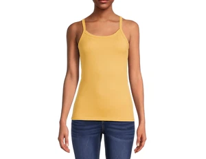 No Boundaries Juniors Rib Scoop Neck Stretchy Cami Golden Pond Size XS (1) - Picture 1 of 4