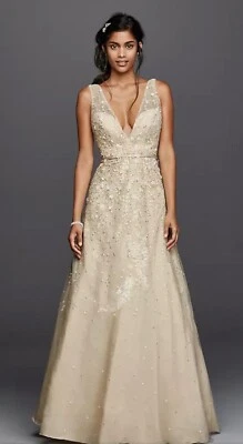 NWT A Line Melissa Sweet Wedding Dress Size 6 - Image 1 of 3