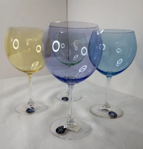 Block Plaza Ballon Kristall Weingläser Tschechien Handarbeit Mehrfarbig - Bild 1 von 18