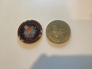 Rare MARS HOTEL CASINO POKER CHIP OBSOLETE SPOKANE WA GRATEFUL DEAD THEME $1 $5 - Picture 1 of 6