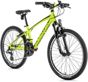 24 Zoll Alu Mountainbike Fahrrad Leader Fox Spider Boy 8 Gang MTB Neon Gelb - Bild 1 von 1