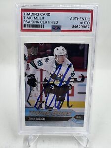 Timo Meier Signed 2016-17 Upper Deck Young Guns RC IP Auto PSA/DNA Sharks