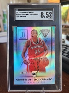 2013-14 Titanium GIANNIS ANTETOKOUNMPO Ti Rookie RC 4/22 SGC 8.5 NM Mint+