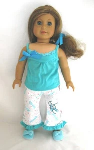 DOLL PAJAMA OUTFIT W/SLIPPERS- fits MOST 18" DOLLS INCLUDING AMERICAN GIRL - Picture 1 of 2