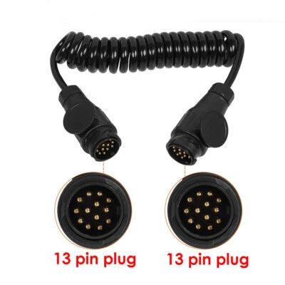 Trailer Light Electrics Extension Cable Lead Male to Male 13 Pin Plugs Wire 3m - Image 1 of 4