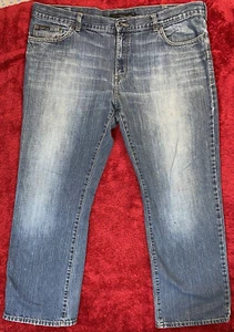 Calvin Klein Men's 43x29 Bootcut Y2K Deep Wash Distressed Preppy School Career - Picture 1 of 15