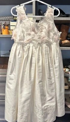 isabel garreton девочек платье размер 4, отличном состоянии, 100% шелк - Изображение 1 из 2