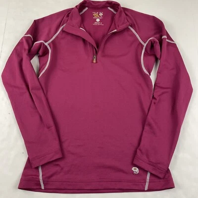 Top Mountain Hardwear 1/4 Cremallera Para Mujer XS Activo Ajustado Púrpura Ligero Correr Ciclo Foto 1 de 4