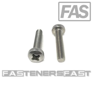 (10) M8-1.25x40 Stainless Steel Phillips Pan Head Machine Screw DIN7985 A2 M8x40 - Picture 1 of 4