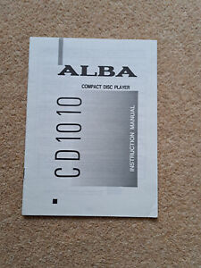 alba cd1010 compact disc instruction manual