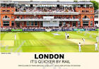 Plakat kolejowy w stylu vintage London Lords Cricket Ground A4/A3/A2 Nadruk