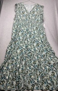 Sonoma Floral Tiered Maxi Dress Plus Size 4X Prairie Cottagecore Peasant Summer - Picture 1 of 10