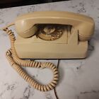 Vintage GTE Rotary Telephone Beige 1980's Wall Mount Phone Highly Collectible 
