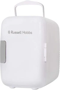 Russell Hobbs RH4CLR1001 Portable Mini Fridge Compact Mini Cooler A+ Rated White - Picture 1 of 11