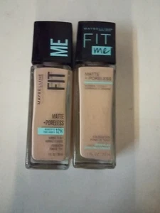 2 Maybelline Fit Me Foundation Matte + Poreless (1oz/30mL) Shade 105 Fair Ivory - Picture 1 of 1