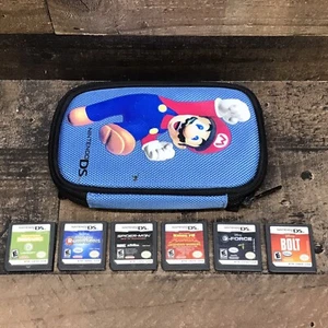 Lote Nintendo DS Estuche Super Mario y (6) Juegos para Niños/Familiares (Clasificación E) - Imagen 1 de 12