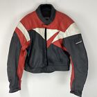 CORSA Leather Motorcycle Jacket Red/White/Black UK44 EU54 LARGE