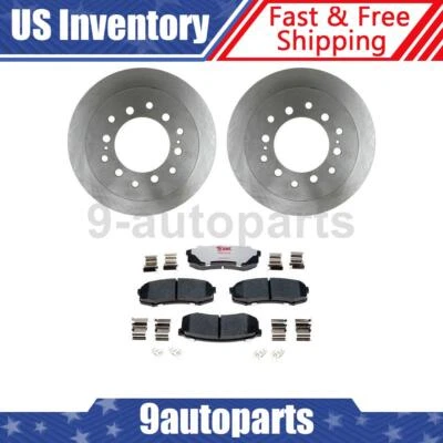 Rotores de freno de disco traseros + pastillas de freno para Toyota 4Runner 2003-2009 Foto 1 de 4