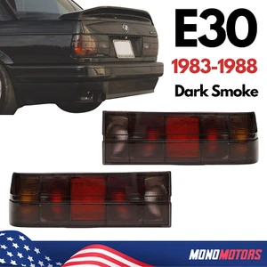 FOR BMW E30 SMOKED TAIL LIGHTS EARLY MHW STYLE REAR LAMPS 1983–1988 PAIR SET - Picture 1 of 9