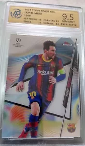 LIONEL MESSI 2020-21 Topps Finest UEFA Champions League Soccer card (RPA-9.5) - Picture 1 of 4