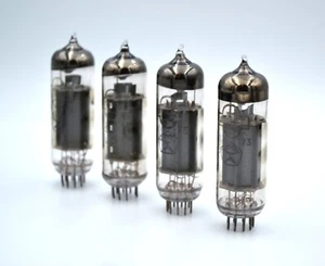 Matched Quad!!! 4pcs 6P14P-K Gold Grid tube EL84 6BQ5 - Picture 1 of 4
