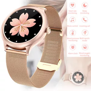 Smart Watch Ladies Girls Stainless Steel Wristwatch Luxury Bluetooth Smartwatch - Picture 1 of 11