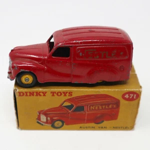 DE COLECCIÓN MECCANO DINKY TOYS 471 FURGONETA AUSTIN "NESTLE'S" VEHÍCULO FUNDIDO A PRESIÓN EN CAJA RARO - Imagen 1 de 11