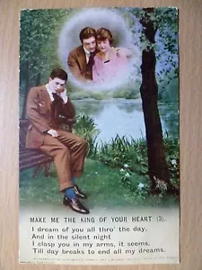 Pre 1915 Postcard-Bamforth- Make me the King of your heart (3) series 4817/3 - Picture 1 of 2
