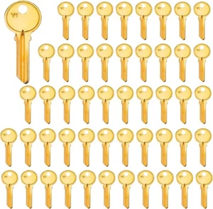 Brass Finish Key Blanks, Y1 Uncut Blank Keys, 5YA1 Key Blanks Pack of 50 Keys - Picture 1 of 5