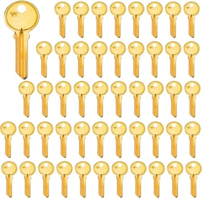 Brass Finish Key Blanks, Y1 Uncut Blank Keys, 5YA1 Key Blanks Pack of 50 Keys - Image 1 of 4