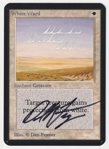 Signed White Ward LP Alpha (Limited Edition) Artist Dan Frazier 1993 MTG Magic! - Picture 1 of 2
