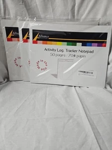 Aktivitätsprotokoll Notizblock - 50 Blatt, tägliche Zeiterfassung, 3er Pack - Bild 1 von 3