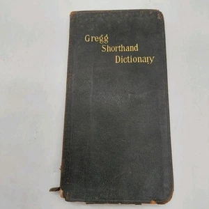 GREGG Shorthand Dictionary 1908 Antique Leather bound - Picture 1 of 6