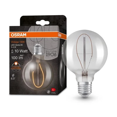 Osram LED Filament G95 Globe Vintage 3,4W = 10W E27 Rauchglas extra warm 1800K - Bild 1 von 4