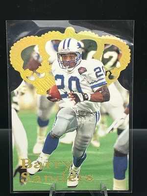 1995 Pacific 🔥Inserto troquelado corona de oro🔥 Barry Sanders #DC-6 Detroit Lions Foto 1 de 2