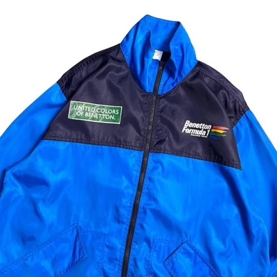 Benetton F1 Racing Team Nylon Jacket Blue Navy 90s Vintage XL Size - Image 1 of 4