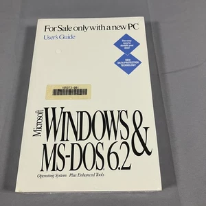 Vintage Microsoft Windows & MS-DOS 6.2 User Guide Sealed Manual Certificate PC - Picture 1 of 7