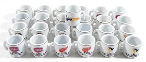 Lote de (25) Diferentes NHL Cup Crazy Ceramic 1.25" Mini Tazas Alas Hojas Engrasadores - Imagen 1 de 8