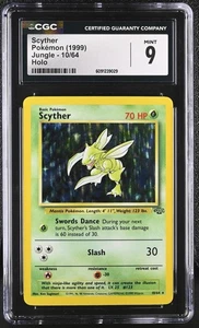 CGC 9 MINT Scyther 1999 Jungle 10/64 Holo Pokemon Card - Picture 1 of 2