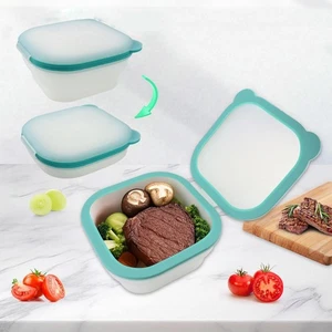 Contenedor de almacenamiento de alimentos magnético plegable transparente de silicona de grado alimenticio duradero - Imagen 1 de 9