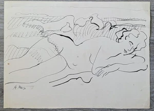 Alfred Mez : Liegender Akt - 1920 - Max Liebermann - verschollene Generation  - Bild 1 von 2