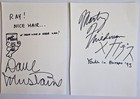 Megadeth Autographs And Drawings, 1995 - Dave Mustaine, Marty Friedman
