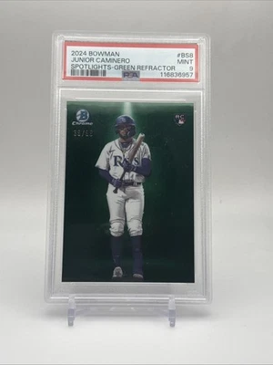 2024 Bowman - Bowman Spotlights Junior Caminero #BS-8 refractor verde/99 (RC) Foto 1 de 2