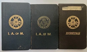 3 Vintage International Association of Machinists Union Dues Bücher 1952-1967 LOT - Bild 1 von 10