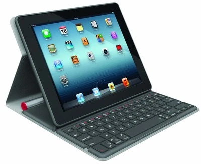 Logitech Keyboard Bluetooth Solar Tastatur Folio cover Apple iPad 2/3/4 QWERTZ  - Bild 1 von 2