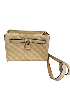 Call It Spring Blush tan nude crossbody with Gold Accent Messenger Bag Purse Ha - Picture 1 of 11