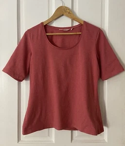 Seasalt rosa meliertes Carrick Oberteil kurzärmeliges T-Shirt UK Größe 14 - Bild 1 von 6