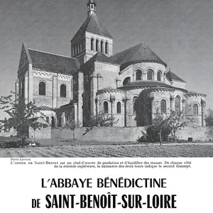 Die Benediktinerabtei Saint-Benoît-sur-Loire - Presseartikel 1956 - Bild 1 von 4